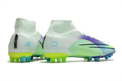 Nike Mercurial Superfly 8 Elite AG High-Tops Football Boots - Jade/Yellow/Blue