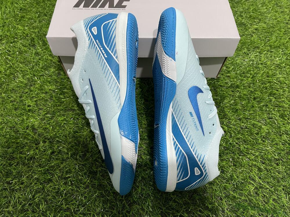 Nike Air Zoom Mercurial Vapor 16 Elite IC Low-Tops Football Shoes - Jade/Blue/White