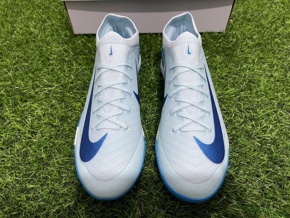 Nike Air Zoom Mercurial Vapor 16 Elite IC Low-Tops Football Shoes - Jade/Blue/White