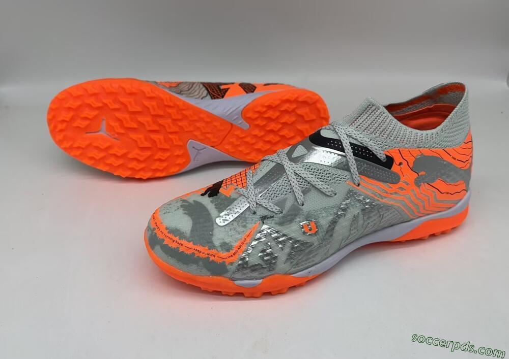 Puma Future Ultimate TF Low-Tops Football Shoes - Silver/Red/White