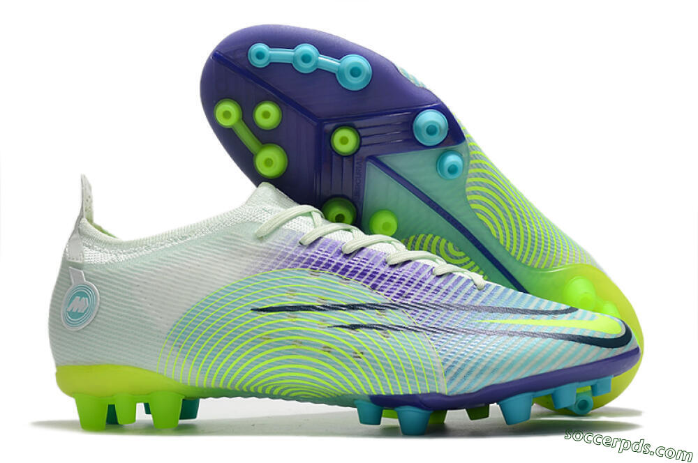 Nike Mercurial Vapor 14 Elite AG Low-Tops Football Boots - Jade/Yellow/Blue 1