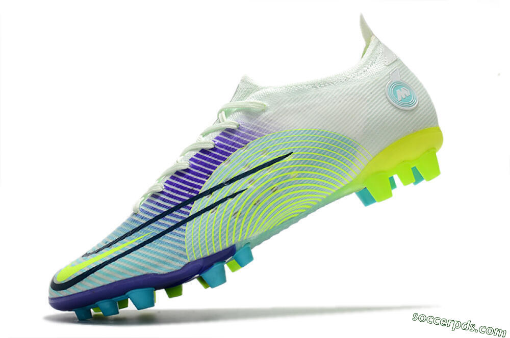 Nike Mercurial Vapor 14 Elite AG Low-Tops Football Boots - Jade/Yellow/Blue 5