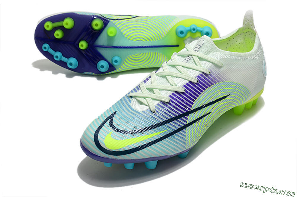 Nike Mercurial Vapor 14 Elite AG Low-Tops Football Boots - Jade/Yellow/Blue 3