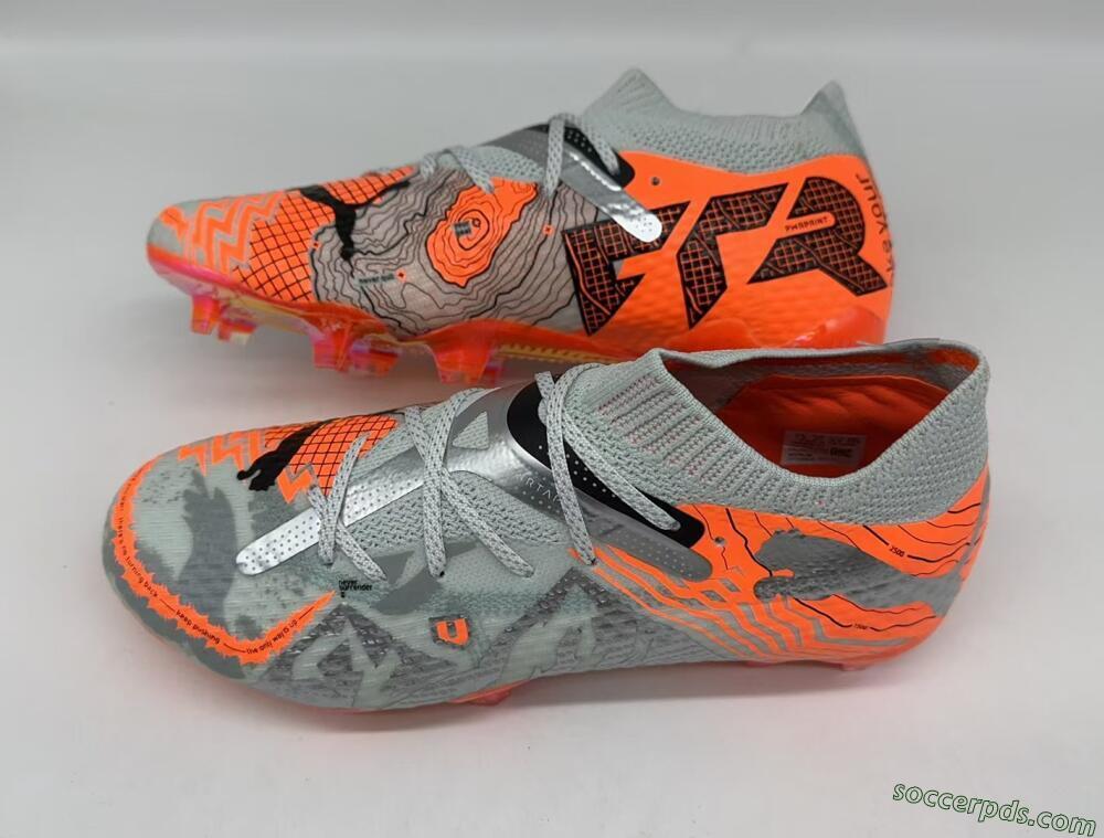 Puma Future Ultimate FG Low-Tops Football Boots - Silver/Red/Pink