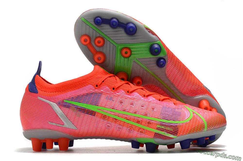 Nike Mercurial Vapor 14 Elite AG Low-Tops Football Boots - Red/Yellow/Silver 1