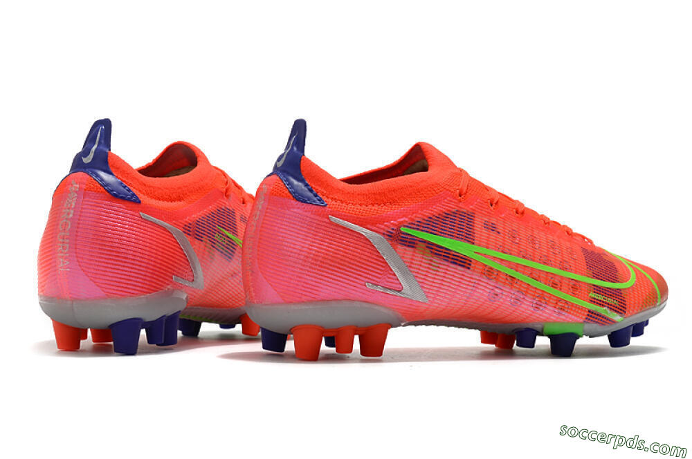 Nike Mercurial Vapor 14 Elite AG Low-Tops Football Boots - Red/Yellow/Silver 6