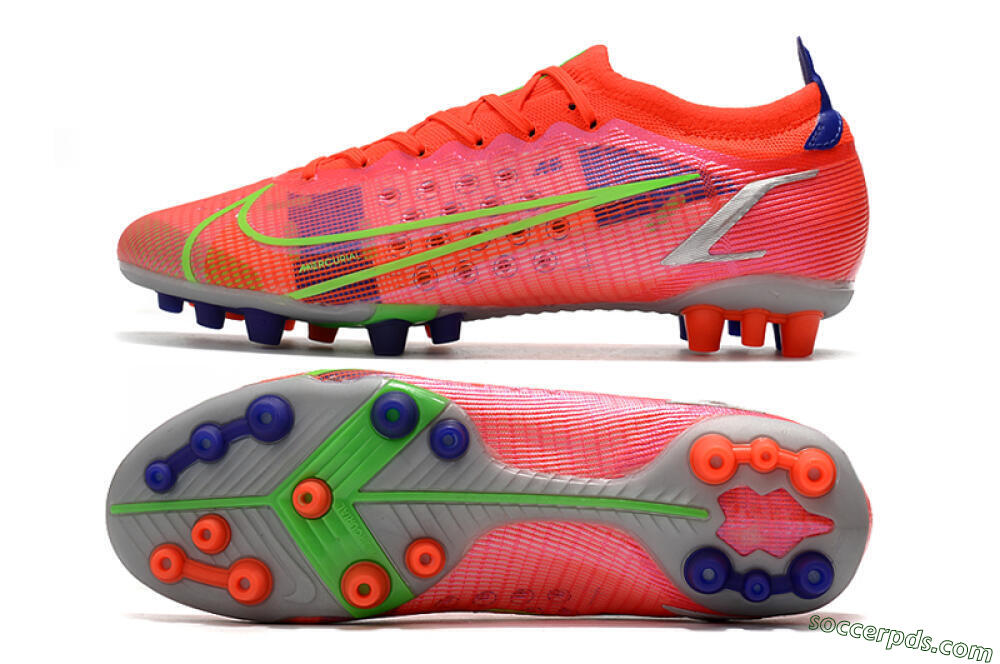 Nike Mercurial Vapor 14 Elite AG Low-Tops Football Boots - Red/Yellow/Silver 0