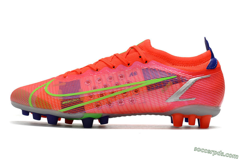Nike Mercurial Vapor 14 Elite AG Low-Tops Football Boots - Red/Yellow/Silver 2