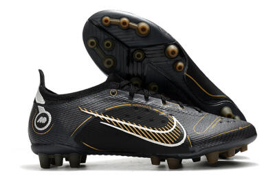 Nike Mercurial Vapor 14 Elite AG Low-Tops Football Boots - Black/Gold/Silver