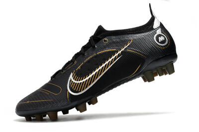 Nike Mercurial Vapor 14 Elite AG Low-Tops Football Boots - Black/Gold/Silver