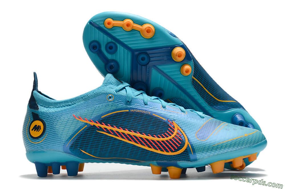 Nike Mercurial Vapor 14 Elite AG Low-Tops Football Boots - Blue/Yellow/Red 1