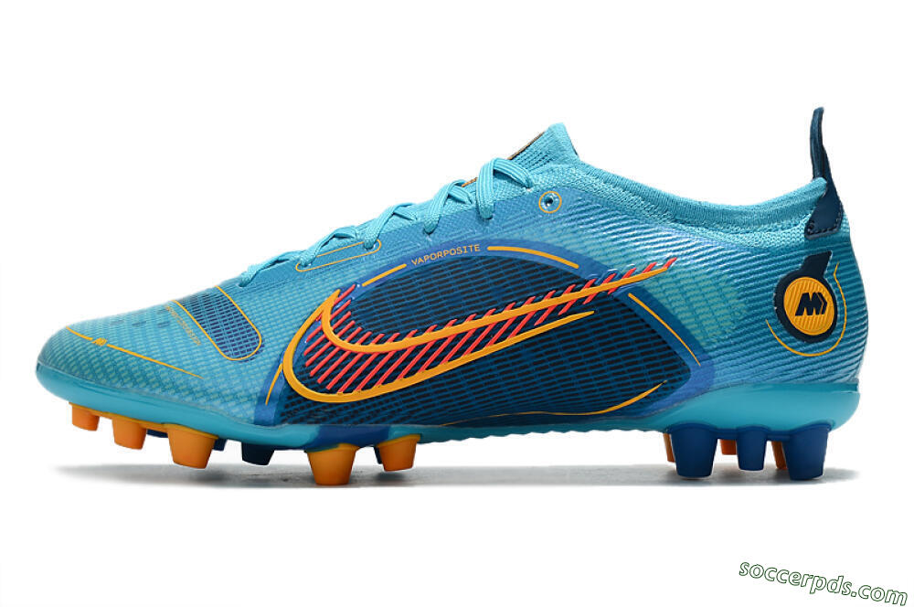 Nike Mercurial Vapor 14 Elite AG Low-Tops Football Boots - Blue/Yellow/Red 2