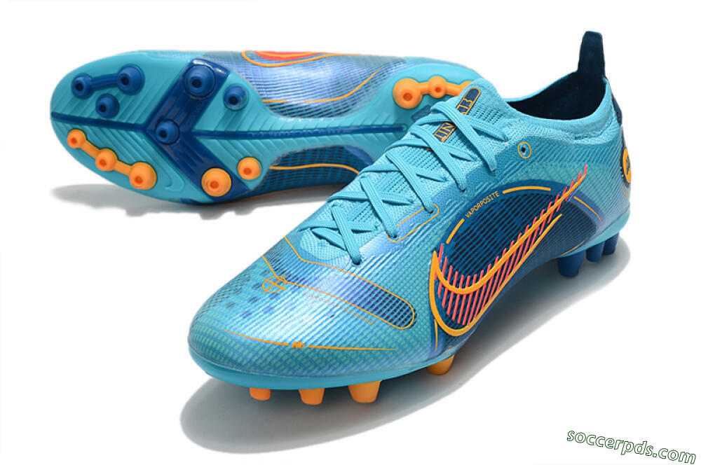 Nike Mercurial Vapor 14 Elite AG Low-Tops Football Boots - Blue/Yellow/Red 3