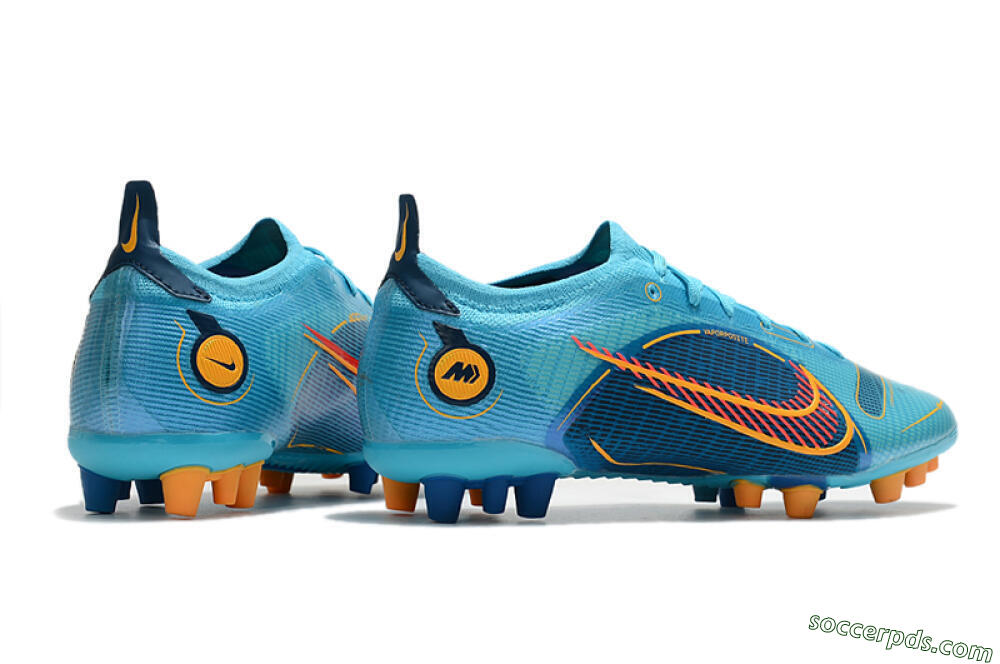 Nike Mercurial Vapor 14 Elite AG Low-Tops Football Boots - Blue/Yellow/Red 6