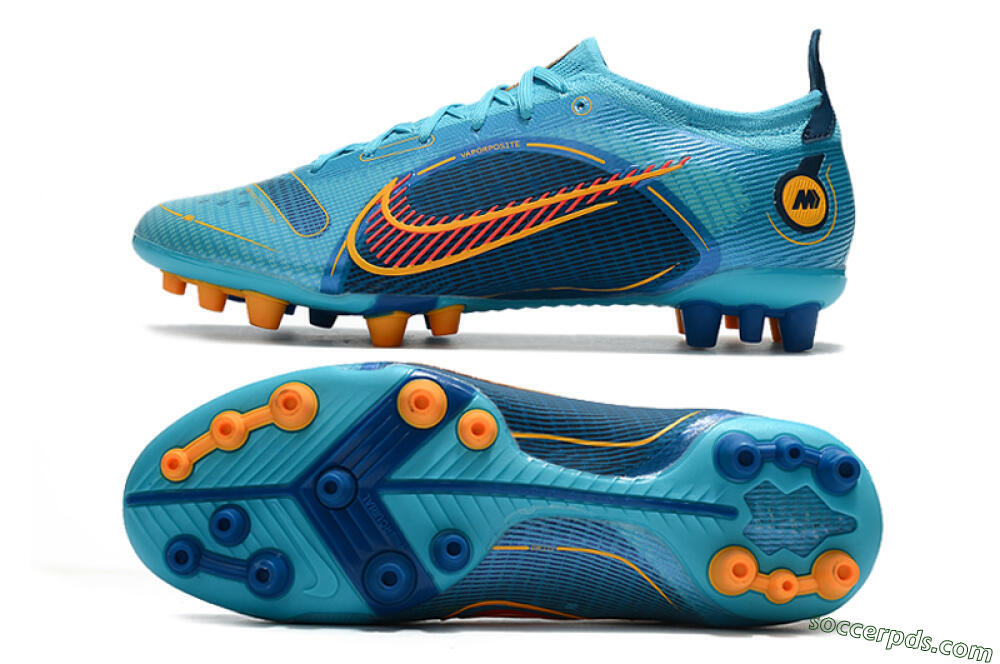 Nike Mercurial Vapor 14 Elite AG Low-Tops Football Boots - Blue/Yellow/Red 0
