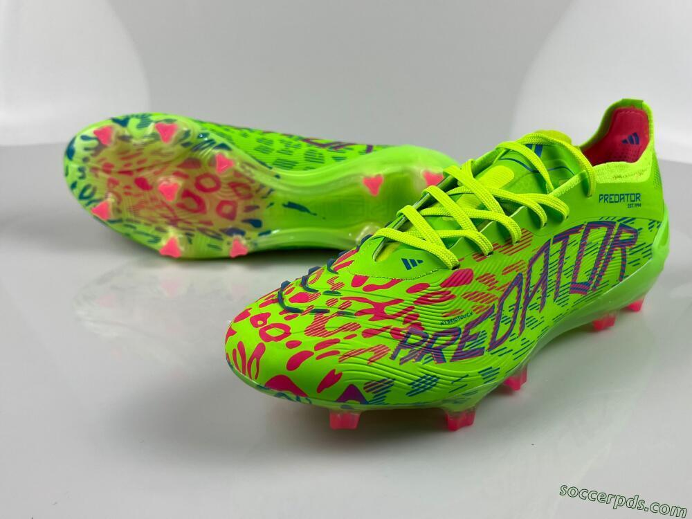 Adidas Predator Elite 24 FG Low-Tops Football Boots - Yellow/Blue/Purple