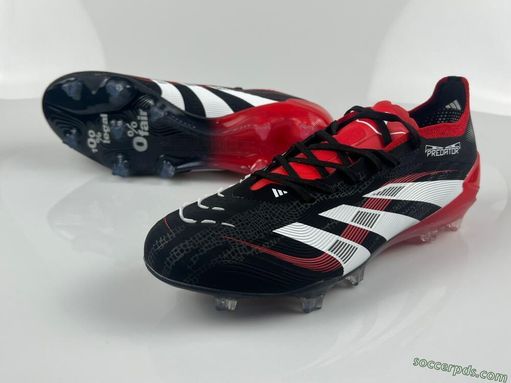 Adidas Predator 24 Elite FG Low-Tops Football Boots - Black/White/Red
