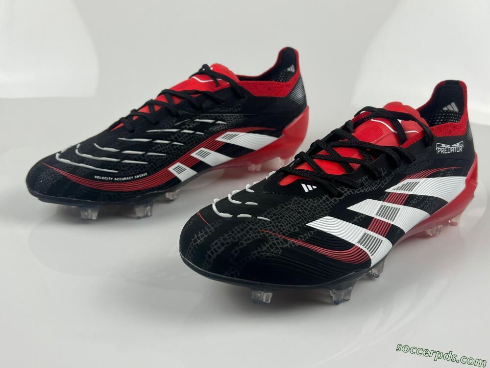 Adidas Predator 24 Elite FG Low-Tops Football Boots - Black/White/Red