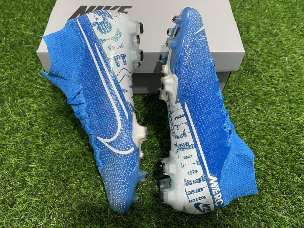 Nike Mercurial Superfly 7 Elite FG High-Tops Football Boots - Blue/White