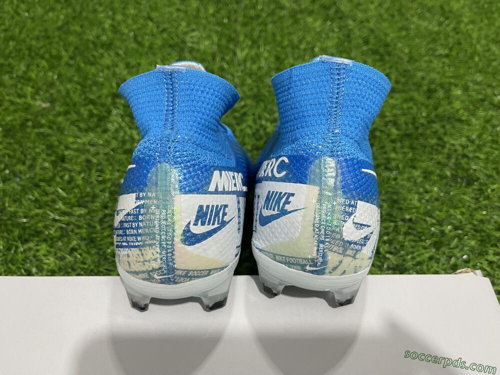 Nike Mercurial Superfly 7 Elite FG High-Tops Football Boots - Blue/White