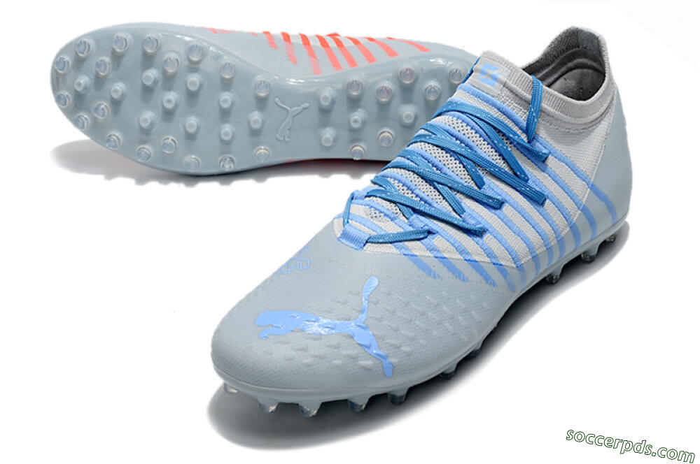 Puma Future Z 1.1 AG Low-Tops Football Boots - Grey/Blue 3