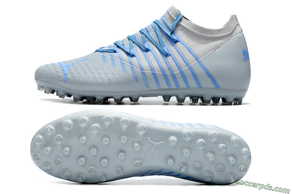 Puma Future Z 1.1 AG Low-Tops Football Boots - Grey/Blue 0