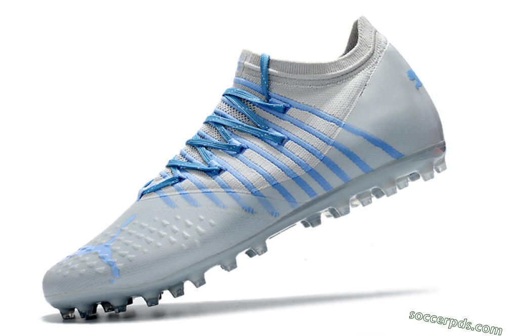 Puma Future Z 1.1 AG Low-Tops Football Boots - Grey/Blue 5