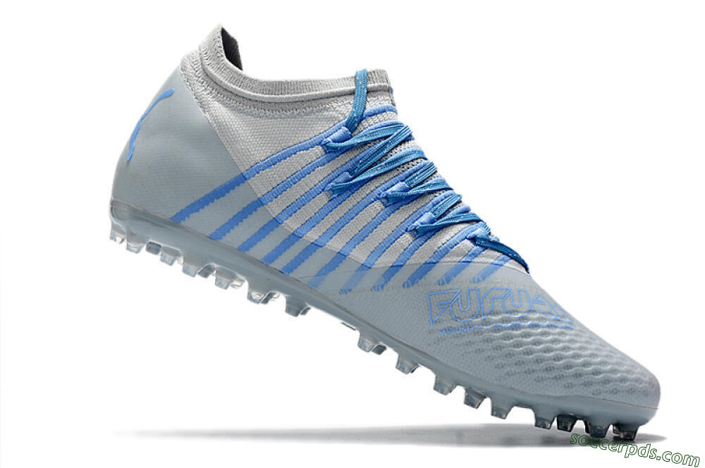 Puma Future Z 1.1 AG Low-Tops Football Boots - Grey/Blue 4