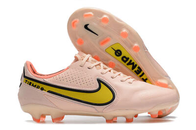 Nike Tiempo Legend 9 Elite FG Low-Tops Football Boots - Pink/Yellow/Black