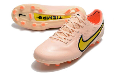 Nike Tiempo Legend 9 Elite FG Low-Tops Football Boots - Pink/Yellow/Black