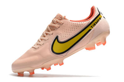 Nike Tiempo Legend 9 Elite FG Low-Tops Football Boots - Pink/Yellow/Black
