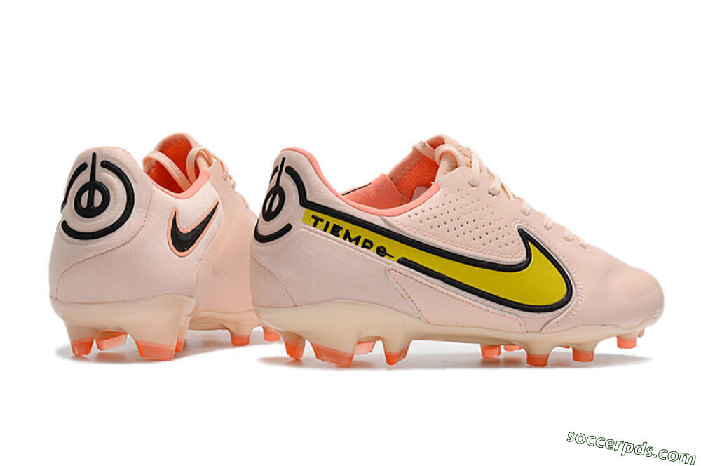 Nike Tiempo Legend 9 Elite FG Low-Tops Football Boots - Pink/Yellow/Black 6