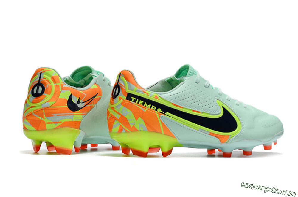 Nike Tiempo Legend 9 Elite FG Low-Tops Football Boots - Jade/Yellow/Black 6