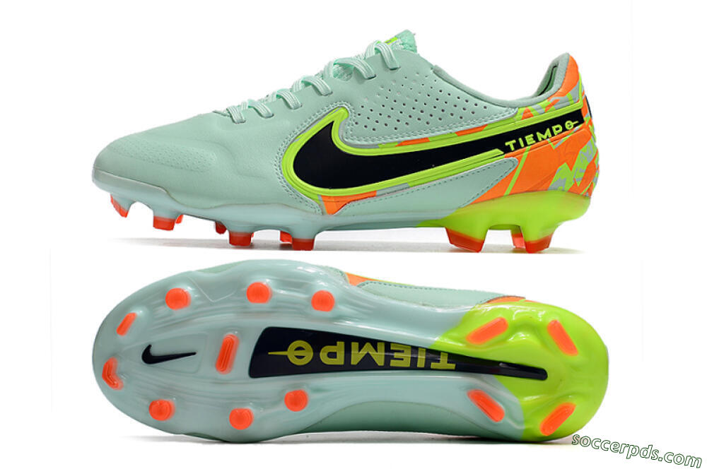 Nike Tiempo Legend 9 Elite FG Low-Tops Football Boots - Jade/Yellow/Black 0