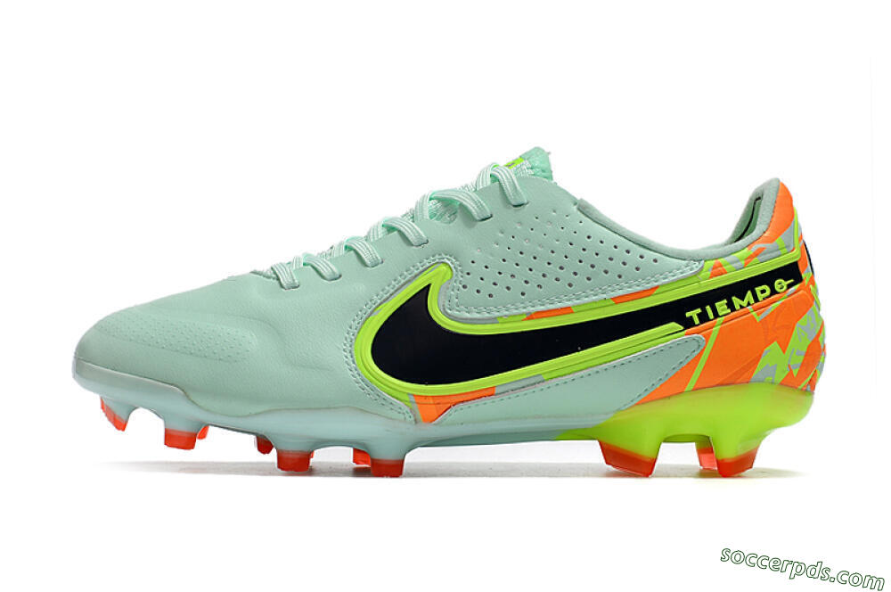 Nike Tiempo Legend 9 Elite FG Low-Tops Football Boots - Jade/Yellow/Black 2