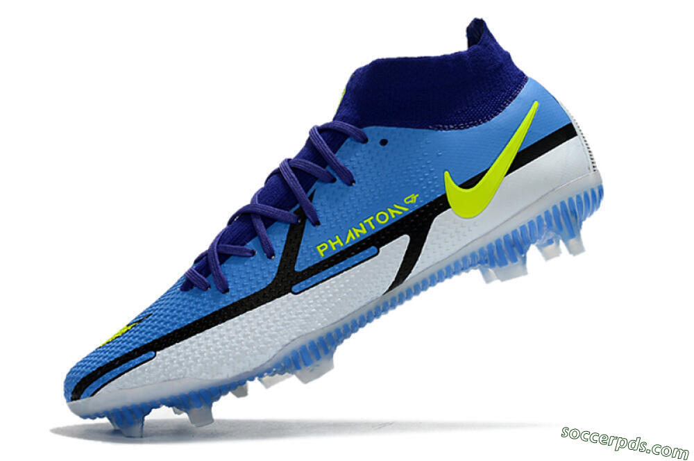 Nike Phantom GT2 DF Elite FG High-Tops Football Boots - Blue/Yellow/White 5