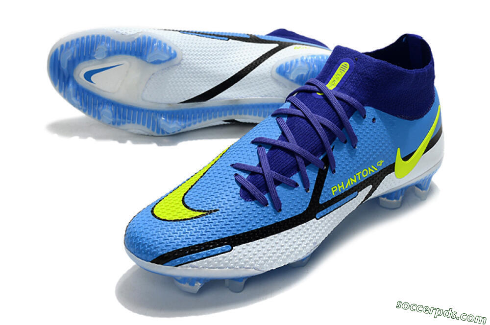 Nike Phantom GT2 DF Elite FG High-Tops Football Boots - Blue/Yellow/White 3