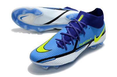 Nike Phantom GT2 DF Elite FG High-Tops Football Boots - Blue/Yellow/White