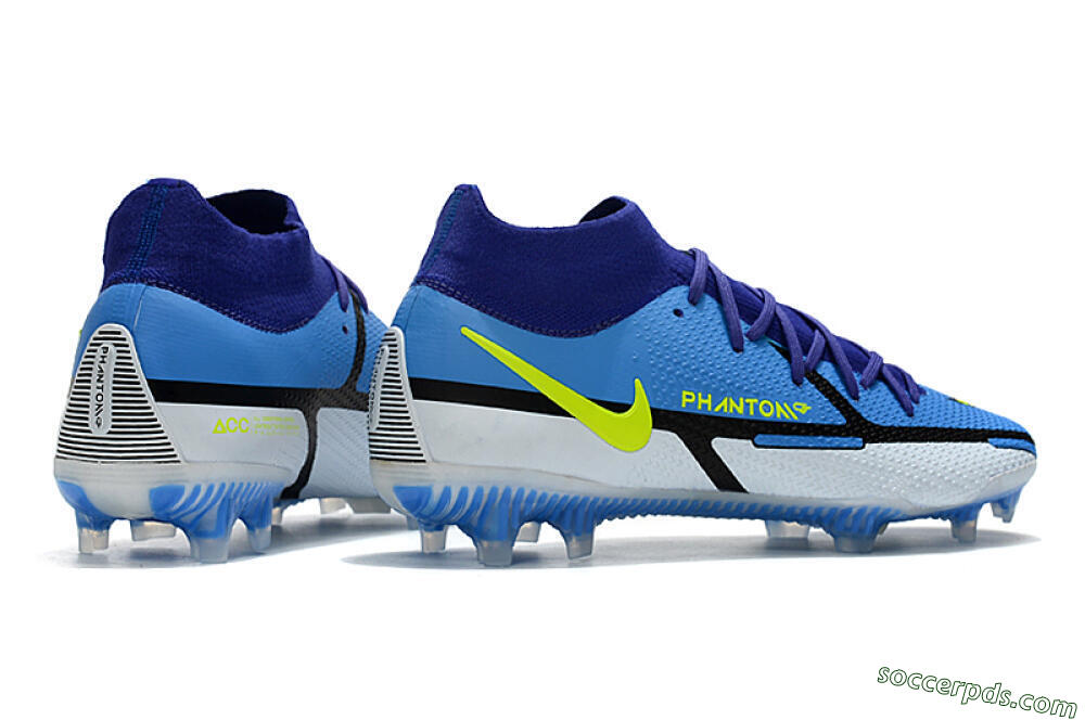 Nike Phantom GT2 DF Elite FG High-Tops Football Boots - Blue/Yellow/White 6