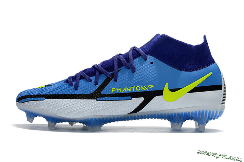 Nike Phantom GT2 DF Elite FG High-Tops Football Boots - Blue/Yellow/White 2