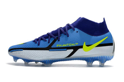 Nike Phantom GT2 DF Elite FG High-Tops Football Boots - Blue/Yellow/White