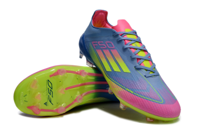 Adidas F50 Elite TF Low-Tops Football Shoes - Blue/Pink/Yellow