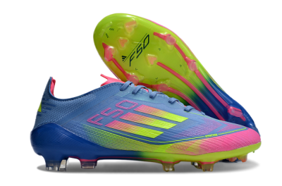 Adidas F50 Elite TF Low-Tops Football Shoes - Blue/Pink/Yellow