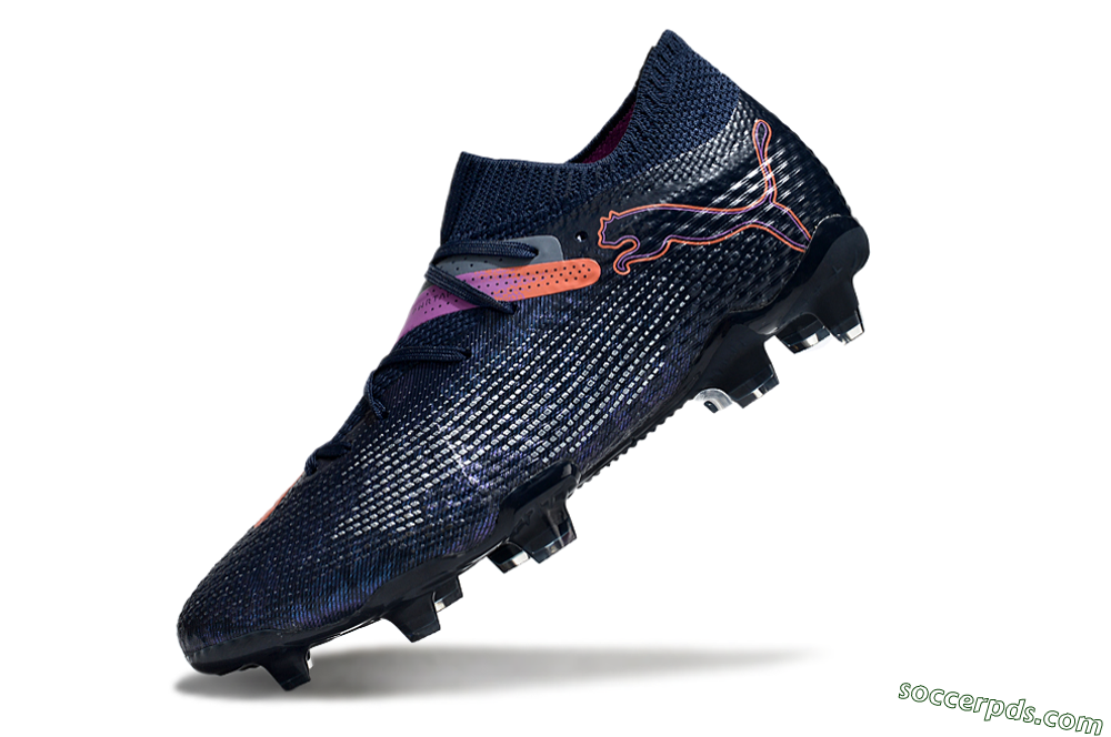 Puma Future Ultimate FG Low-Tops Football Boots - Blue/Pink/Yellow 5