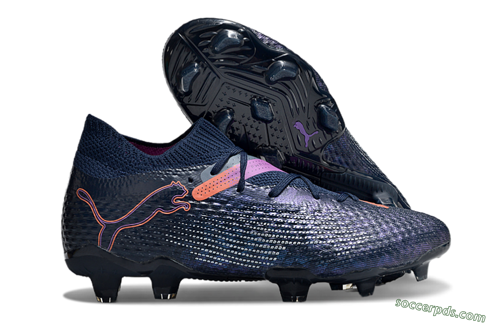 Puma Future Ultimate FG Low-Tops Football Boots - Blue/Pink/Yellow 1