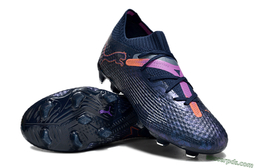 Puma Future Ultimate FG Low-Tops Football Boots - Blue/Pink/Yellow 3