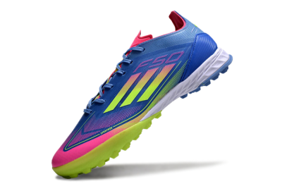 Adidas F50 Elite TF Low-Tops Football Shoes - Blue/Pink/Yellow