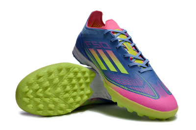 Adidas F50 Elite TF Low-Tops Football Shoes - Blue/Pink/Yellow