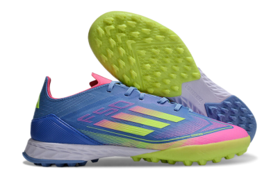 Adidas F50 Elite TF Low-Tops Football Shoes - Blue/Pink/Yellow
