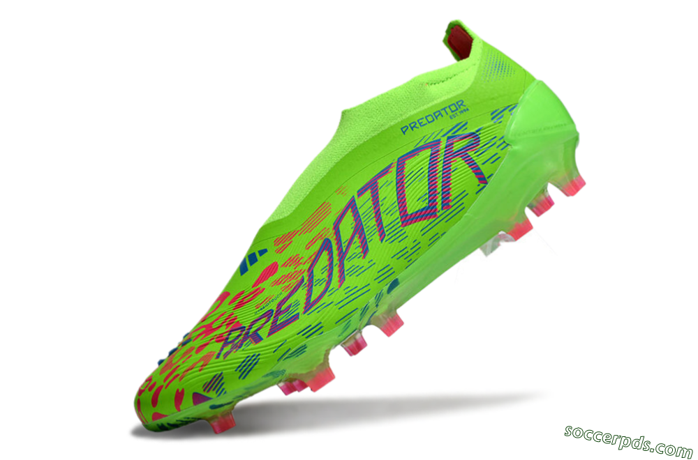 Adidas Predator Elite Laceless FG Low-Tops Football Boots - Yellow/Red/Purple 5